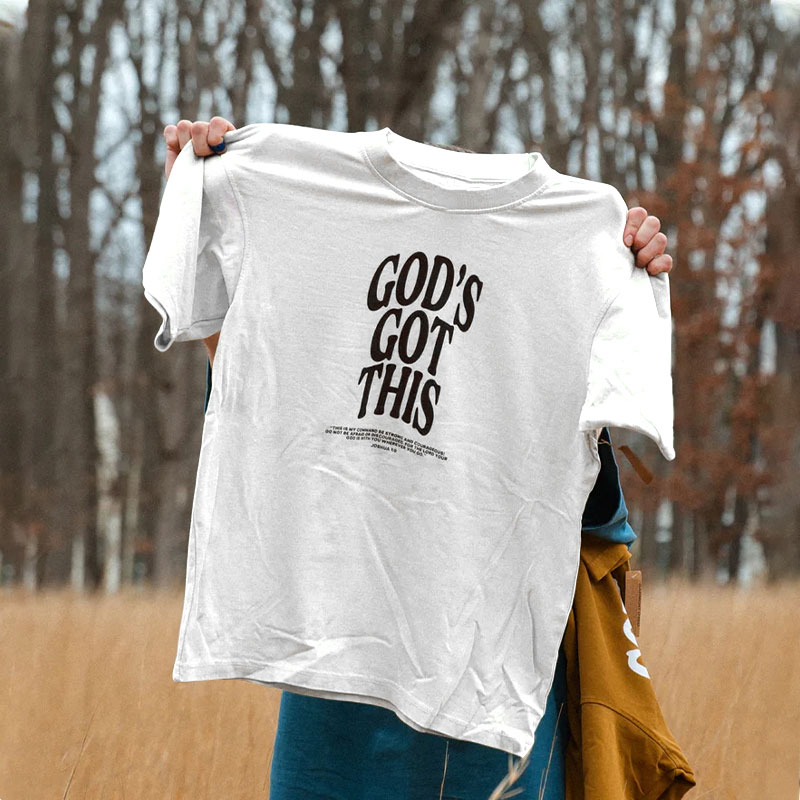 100% Cotton God's Got This Print T-shirt