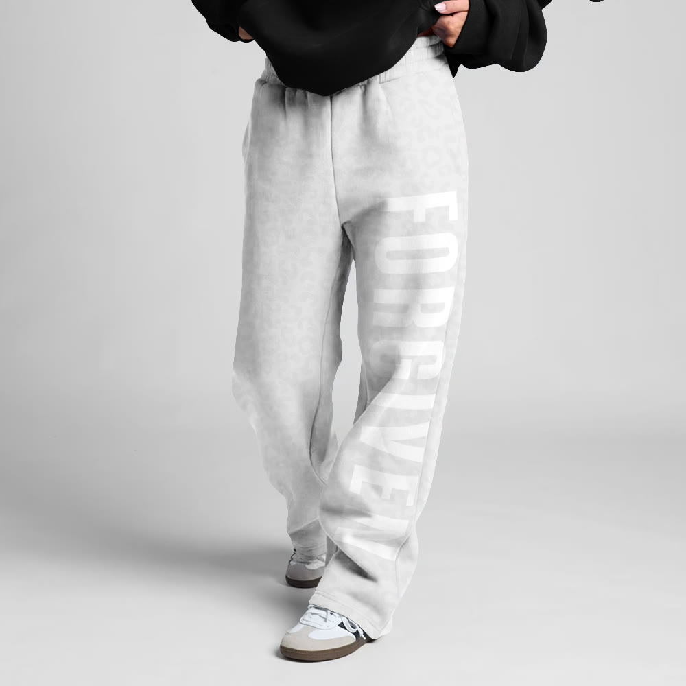 Forgiven Leopard Design Print Straight-leg Sweatpants - image 4