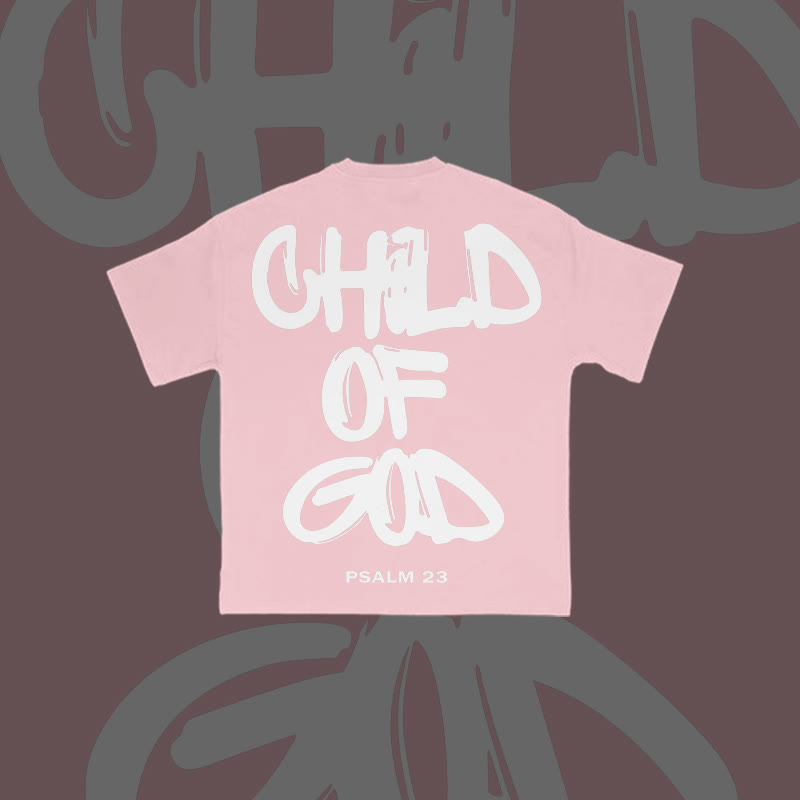 100% Cotton Child Of God Print T-shirt - Light Pink - 2XL - image 15