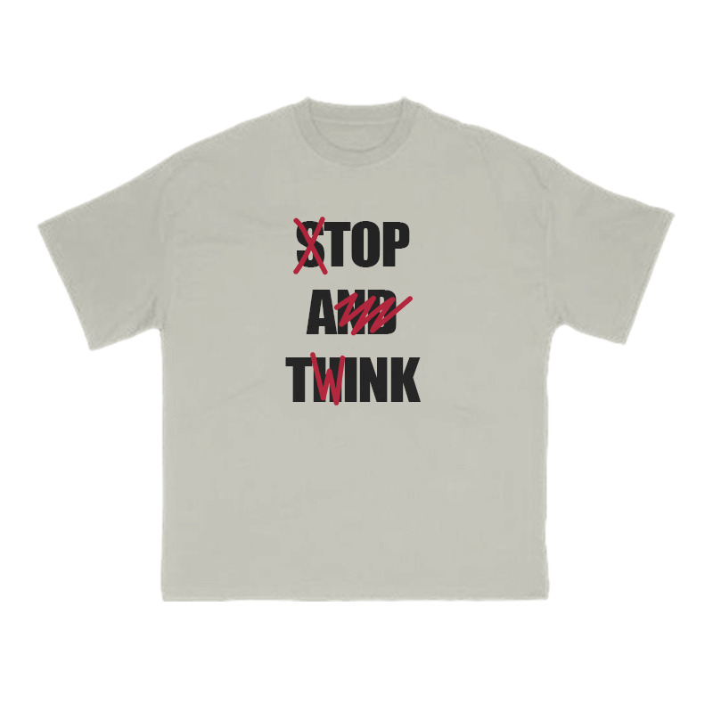 Top A Twink Print T-shirt - Warm Grey - US16-18(2XL) - image 4