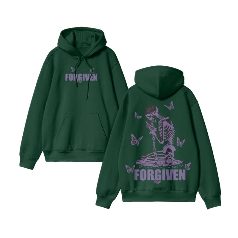 Unisex Forgiven Print hoodie - Green - US16-18(2XL) - image 6