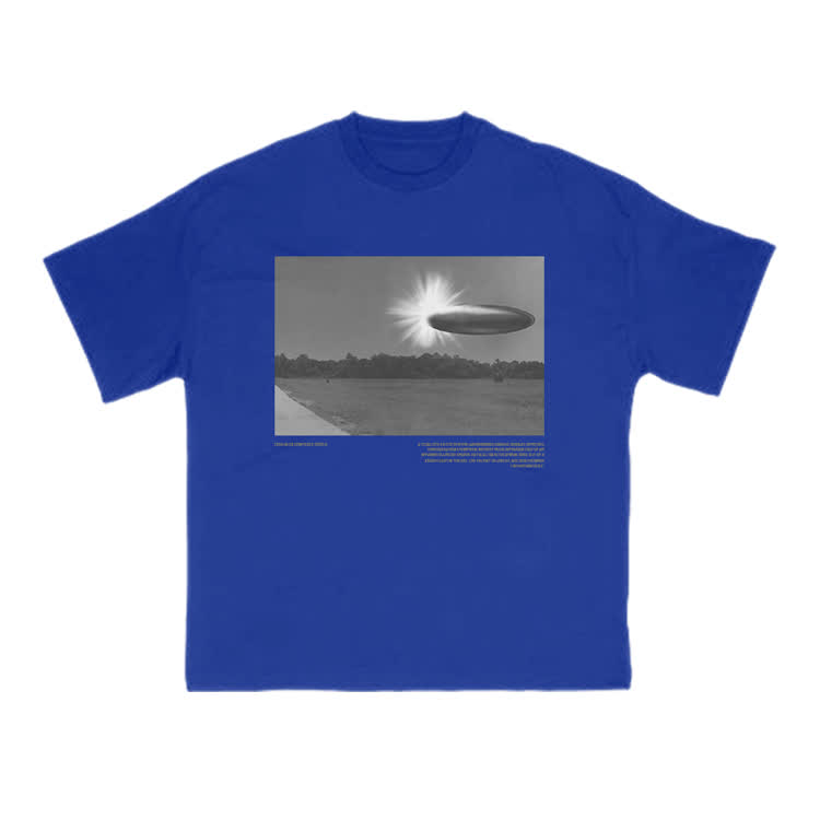 Vintage Sci Fi Photo Graphic T-Shirt - Blue - US16-18(2XL) - image 12