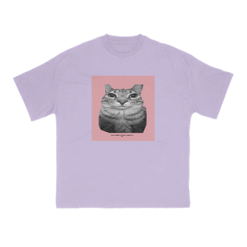 All Songs Written Produced And Arranged By Cat Print T-shirt - Purple - US16-18(2XL) - image 8