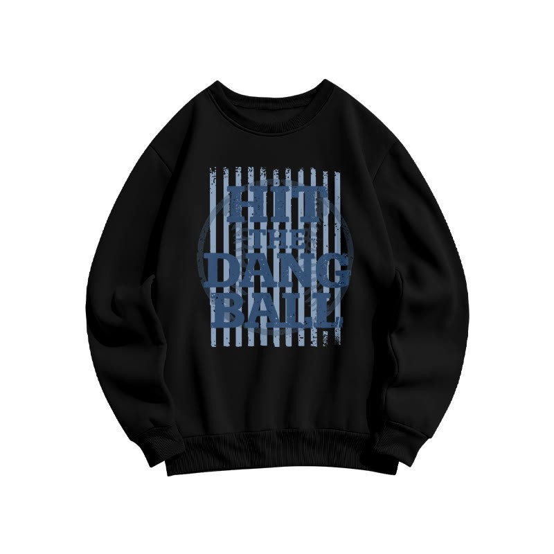Hit The Dang Ball Print Sweatshirt - Black - US16-18(2XL) - image 3