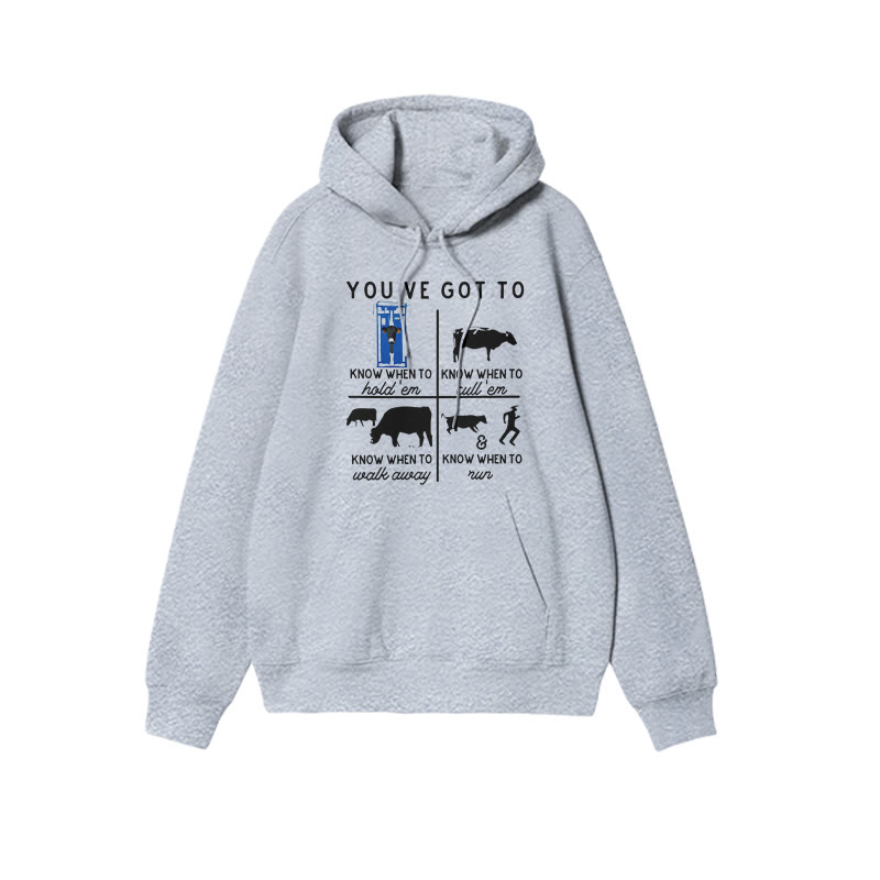 Now When To Run Cow Print Hoodie - Grey - US16-18(2XL) - image 3