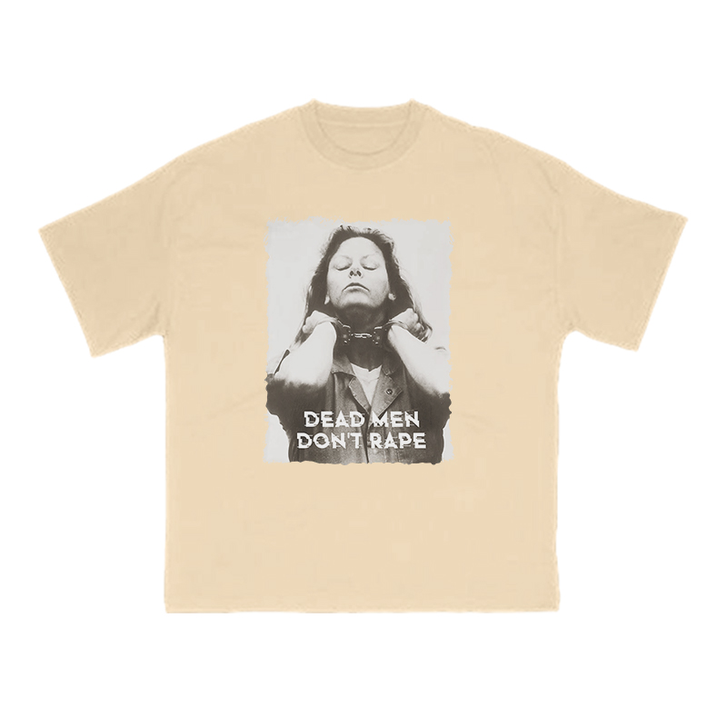 Dead Men Don't Rape Print T-shirt - Apricot - US16-18(2XL) - image 5