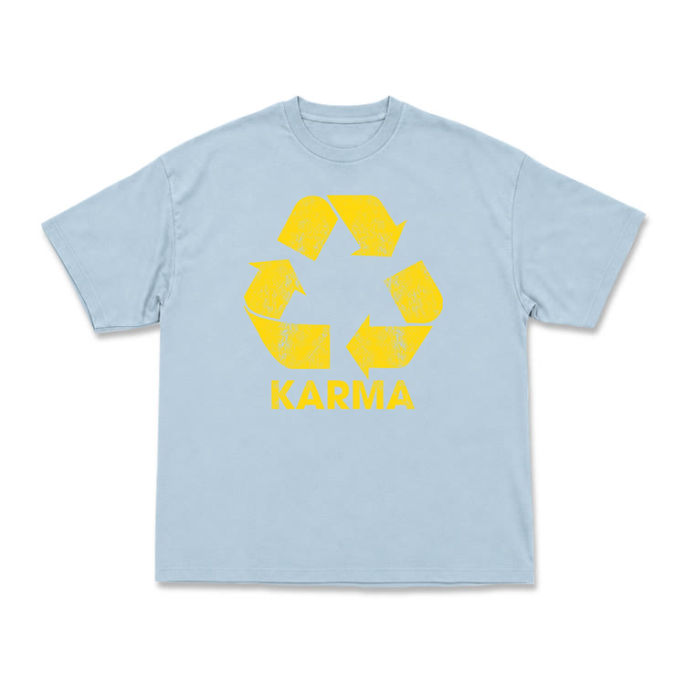 Vintage Karma Recycle Graphic T-Shirt - Light Blue - US16-18(2XL) - image 4