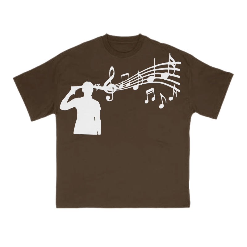 Unisex Death Metal Print T-shirt - Coffee - US16-18(2XL) - image 7