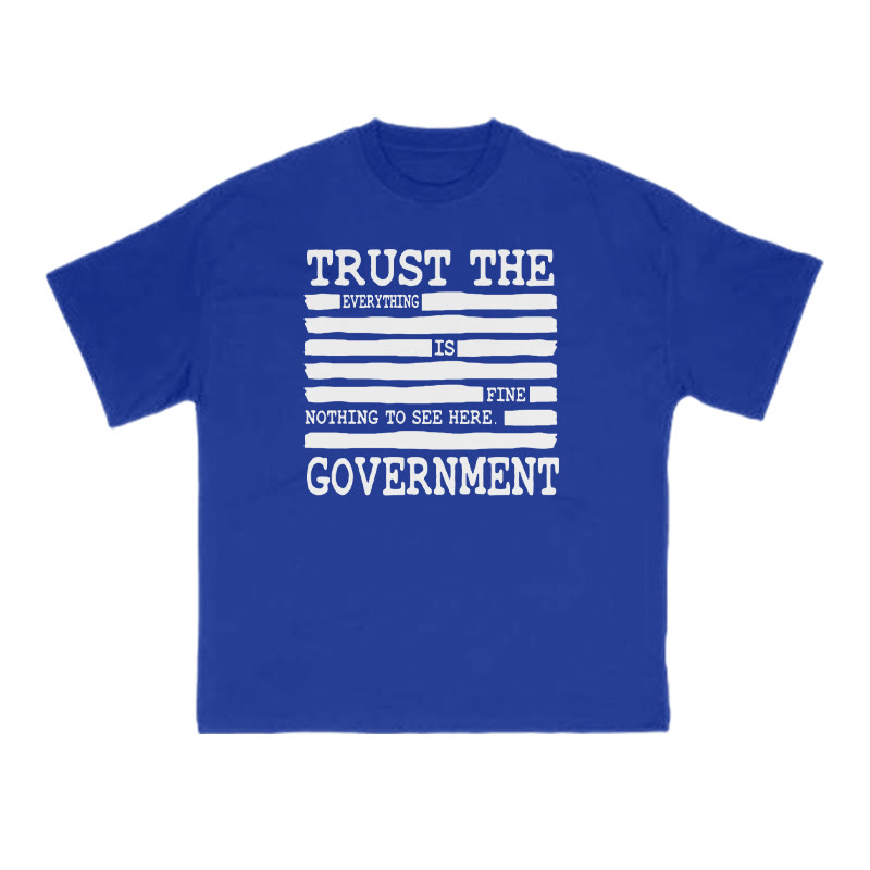 Everything Is Fine Nothing To See Here Print T-shirt - Blue - US16-18(2XL) - image 9