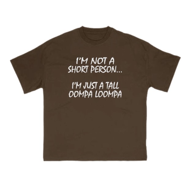I'm Not A Short Person Print T-shirt - Coffee - US16-18(2XL) - image 6