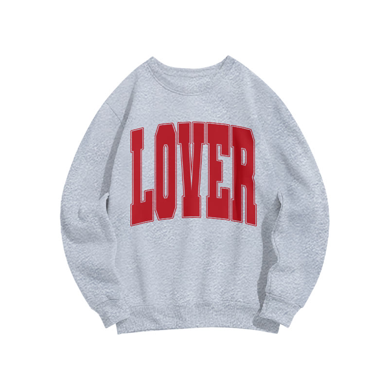 Lover Valentine's Day Print Sweatshirt - Grey - US16-18(2XL) - image 4