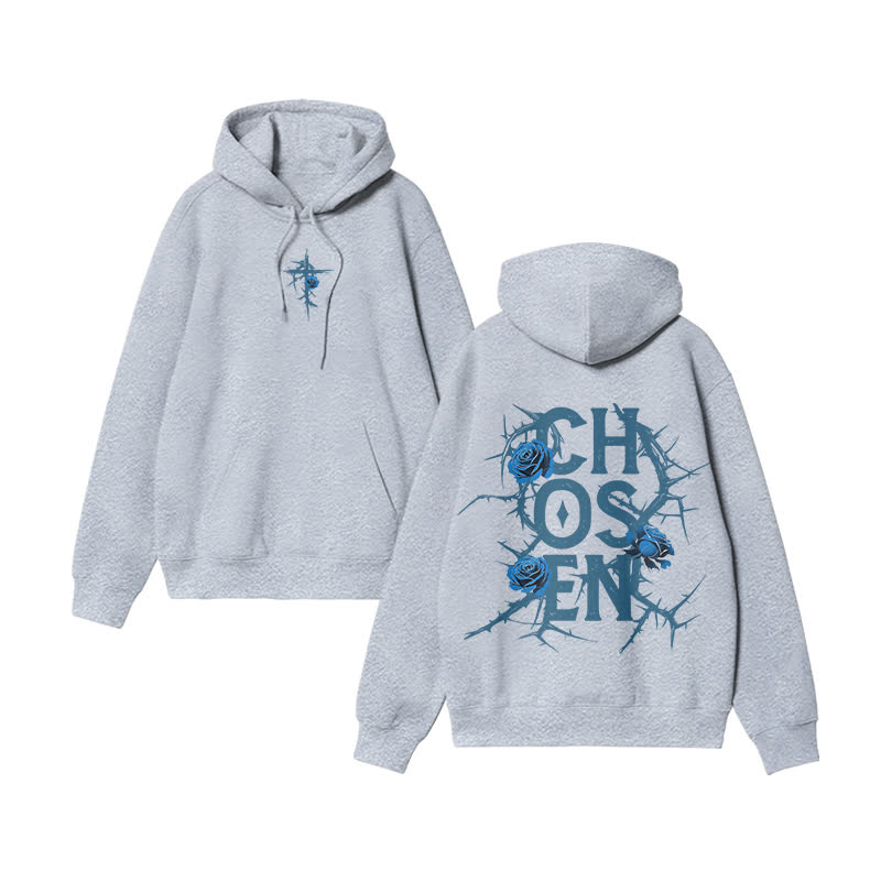 Unisex 100% Cotton God Chosen Design Print Hoodie - Grey - US16-18(2XL) - image 5