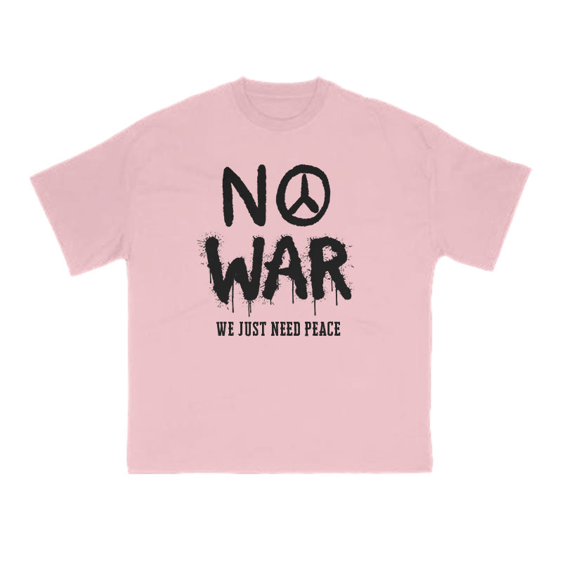No War We Just Need Peace Print T-shirt - Pink - US16-18(2XL) - image 9
