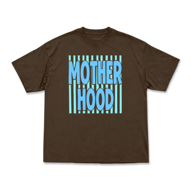 Streetwear Motherhood Round Neck Graphic Print T-Shirt - Coffee - US16-18(2XL) - image 12