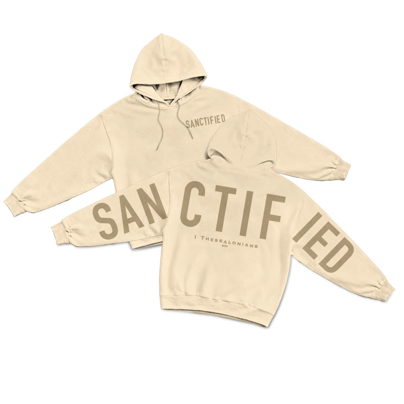 Sanctified 1 Thessalonians 5:23 Print Hoodie - Apricot - US16-18(2XL) - image 16