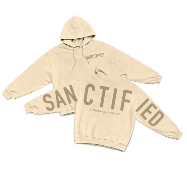 Sanctified 1 Thessalonians 5:23 Print Hoodie - Apricot - US16-18(2XL) - image 16