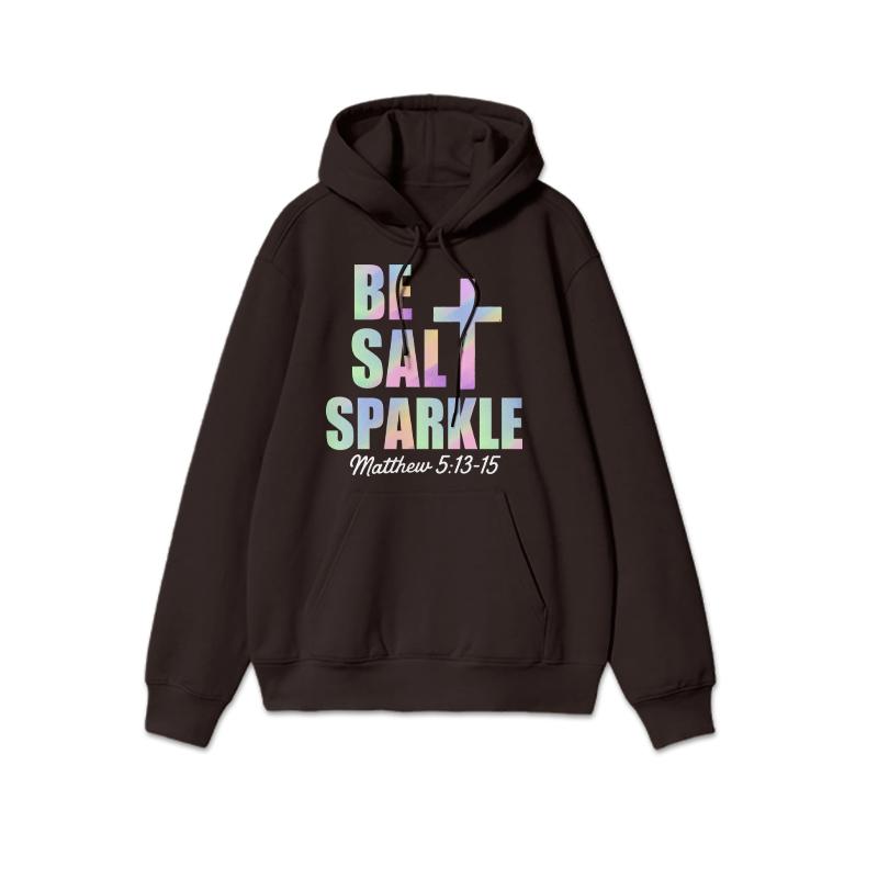 Unisex Salt & Sparkle Matthew 5:13-15 Print Hoodie - Coffee - 2XL - image 5