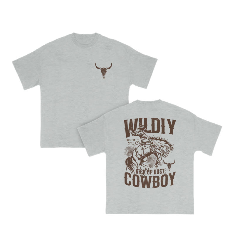 Unisex 100% Cotton WILDIY COWBOY Print T-shirt