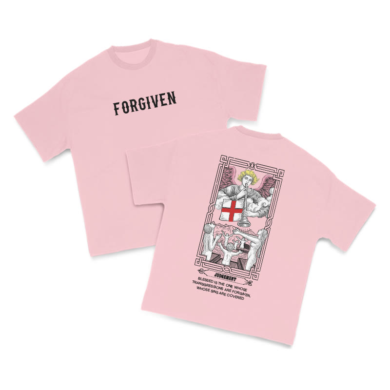 Tarot Judgement Forgiven Print T-shirt - Pink - US16-18(2XL) - image 8