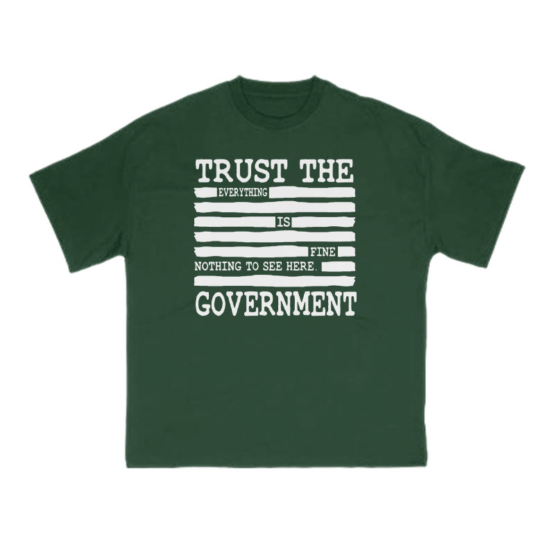 Everything Is Fine Nothing To See Here Print T-shirt - Green - US16-18(2XL) - image 8