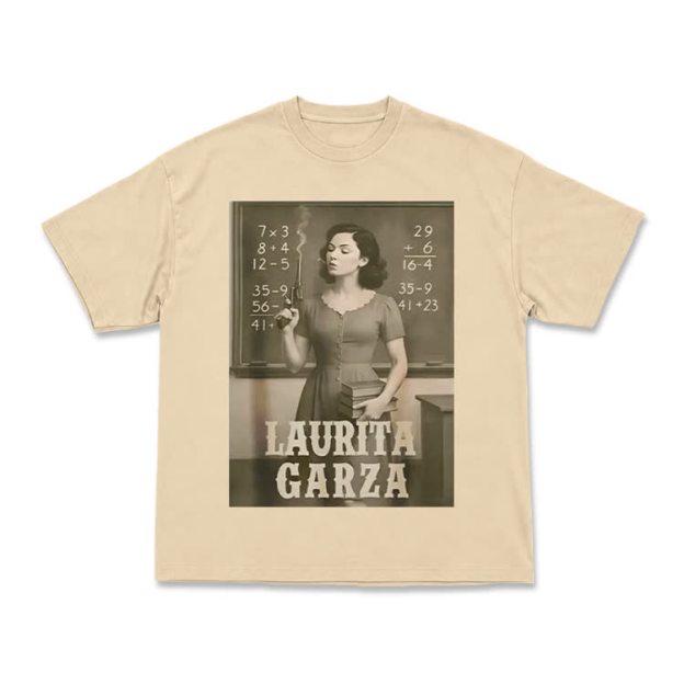 Vintage Laurita Garza Graphic Print T-shirt - Apricot - US16-18(2XL) - image 9