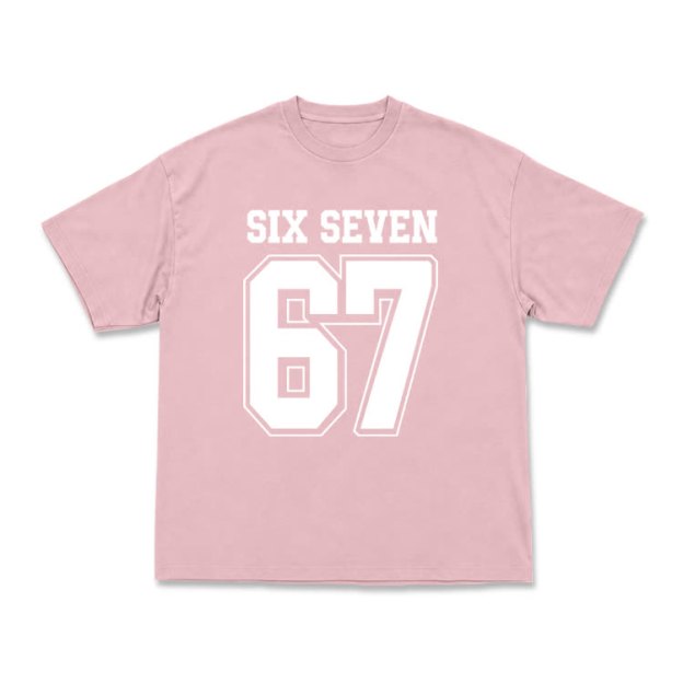 Casual SIX SEVEN 67 Graphic Short Sleeve T-Shirt - Pink - US16-18(2XL) - image 7