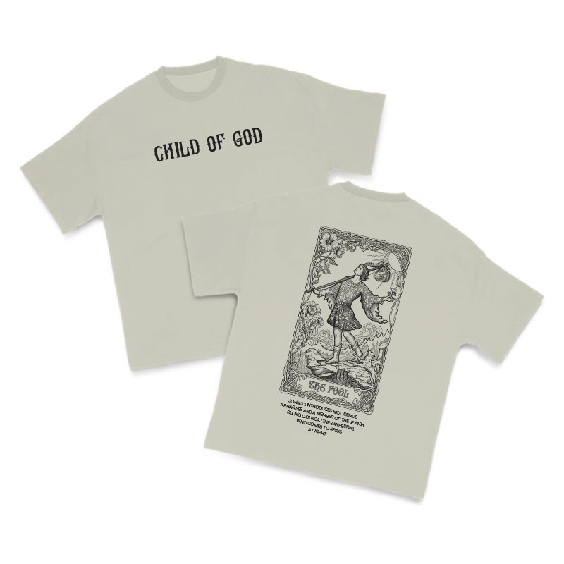 Child Of God Tarot The Fool Print T-shirt - Warm Grey - US16-18(2XL) - image 4
