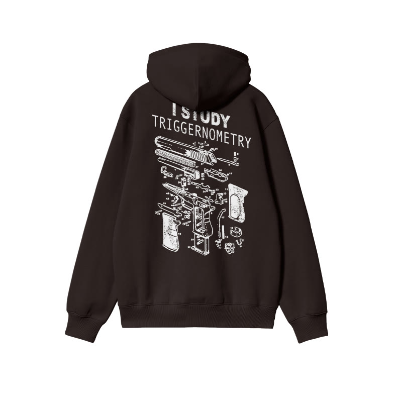 I Study Triggernometry Blueprint Print Hoodie - Coffee - US16-18(2XL) - image 5