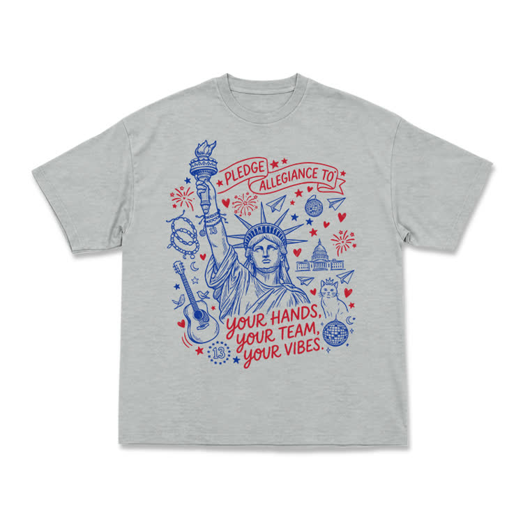 Retro Americana Statue Of Liberty T-shirt - Grey - US16-18(2XL) - image 11