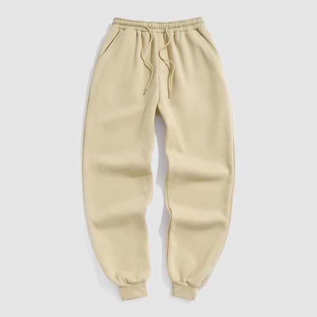 100% Cotton Solid Color Leggings Casual Fleece Sweatpants