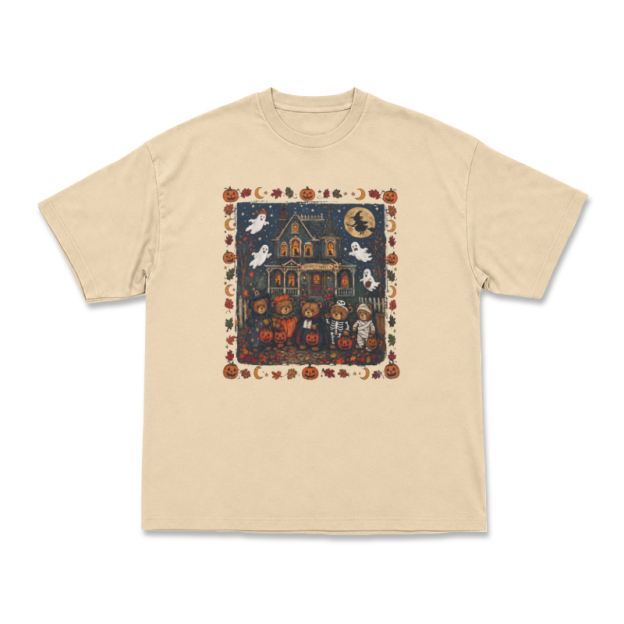 Halloween Haunted House Graphic T-Shirt - Apricot - US16-18(2XL) - image 10