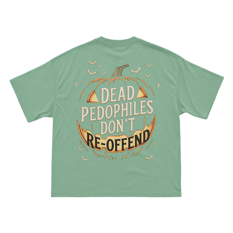 Halloween Pumpkin Statement Print T-Shirt - Light Green - US16-18(2XL) - image 6