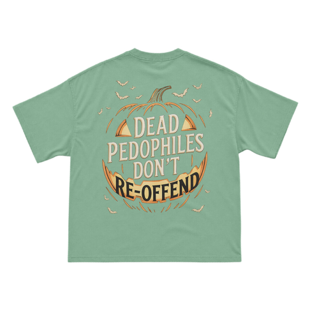 Halloween Pumpkin Statement Print T-Shirt - Light Green - US16-18(2XL) - image 6