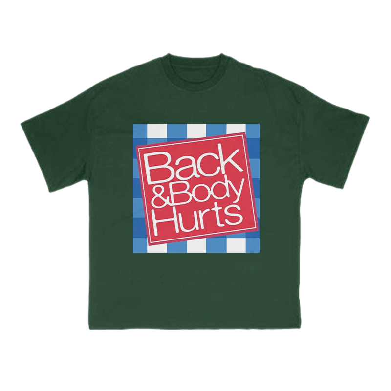 Back & Body Hurts Print T-shirt - Green - US16-18(2XL) - image 9