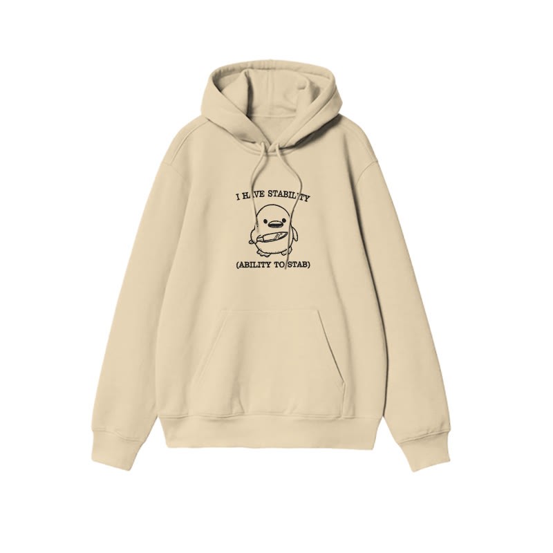 Unisex 100% Cotton I Have Stability Print Hoodie