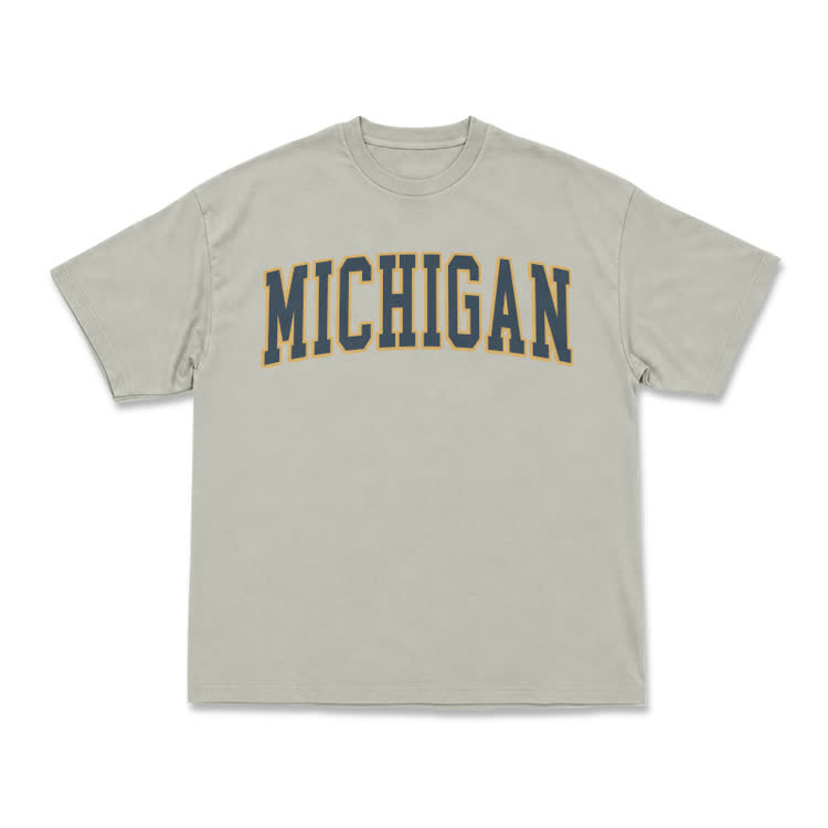 Classic Michigan Varsity Graphic T-Shirt - Warm Grey - US16-18(2XL) - image 11