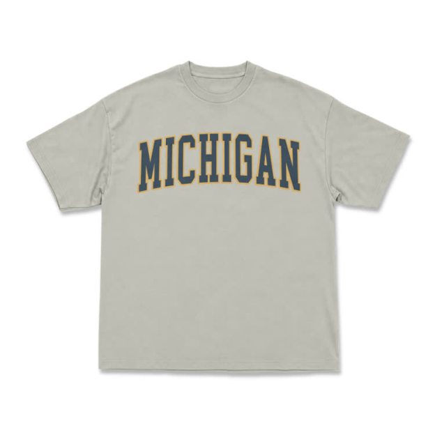 Classic Michigan Varsity Graphic T-Shirt - Warm Grey - US16-18(2XL) - image 11