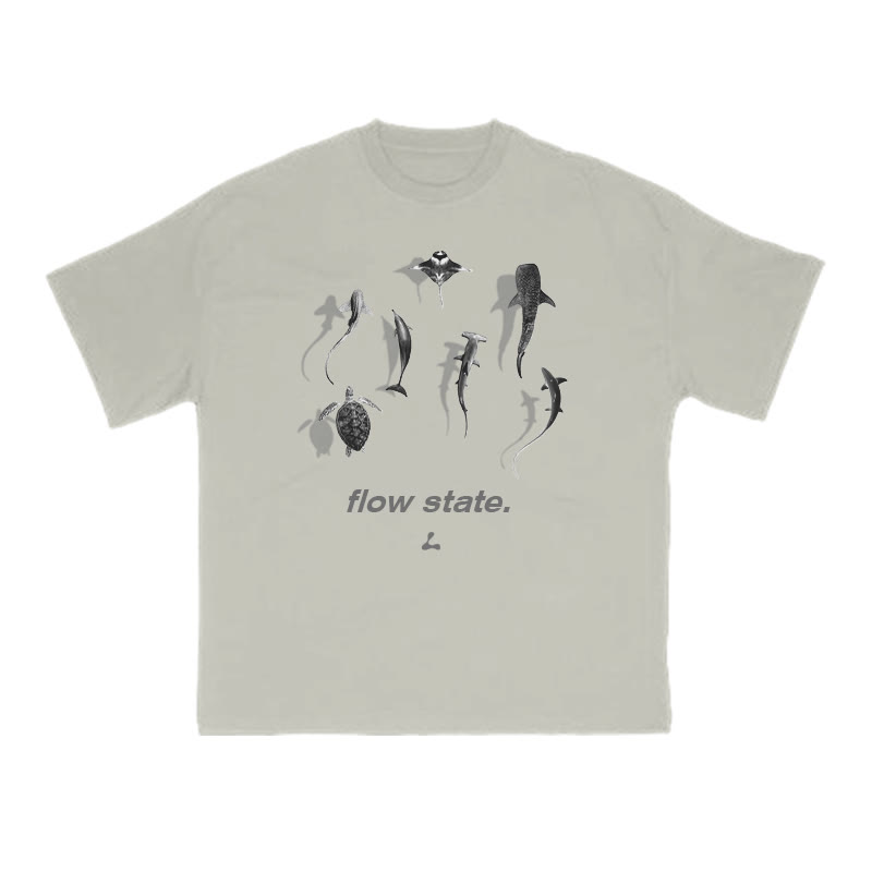 Flow State Print T-shirt - Warm Grey - US16-18(2XL) - image 4