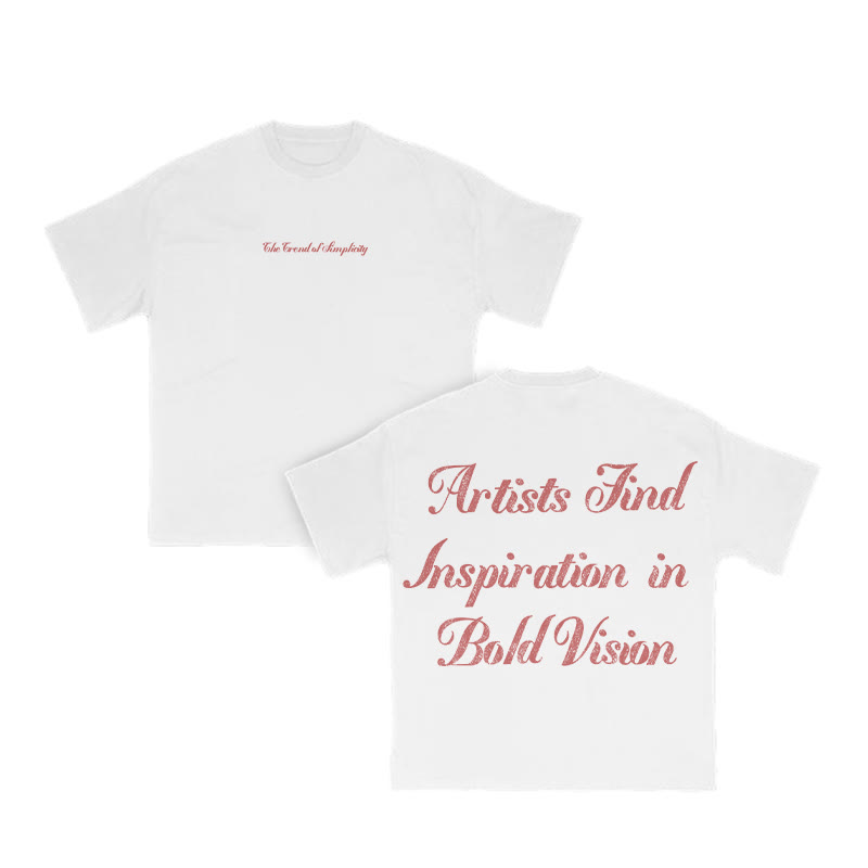 Unisex Artists Find Inspiration In Bold Vision Print T-shirt - White - US16-18(2XL) - image 4