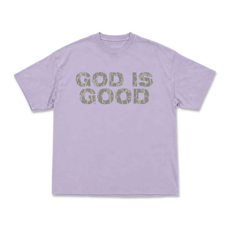 God Is Good Graphic Short Sleeve T-Shirt - Purple - US16-18(2XL) - image 13