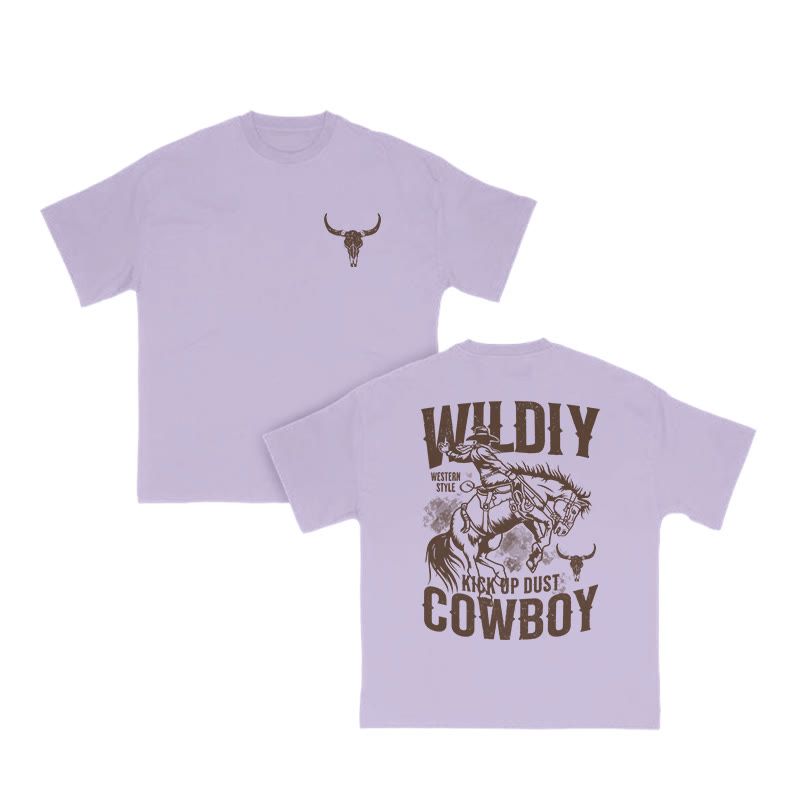 Unisex 100% Cotton WILDIY COWBOY Print T-shirt
