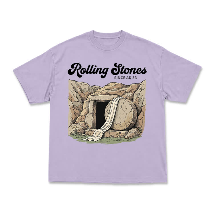 Vintage Rolling Stones Cave Graphic T-Shirt - Purple - US16-18(2XL) - image 8