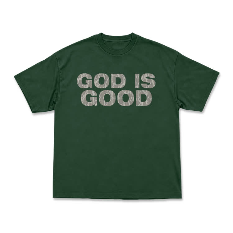 God Is Good Graphic Short Sleeve T-Shirt - Green - US16-18(2XL) - image 11