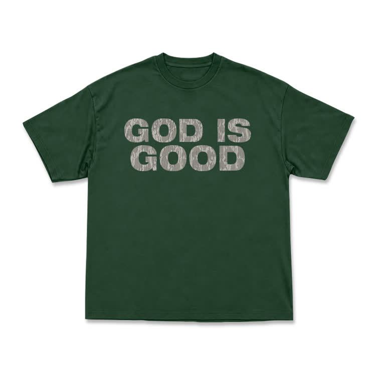 God Is Good Graphic Short Sleeve T-Shirt - Green - US16-18(2XL) - image 11