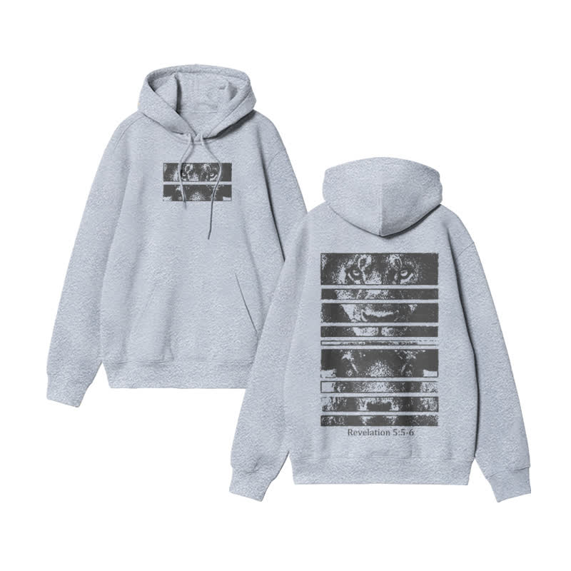Unisex Revelation 5:5-6 Print hoodie - Grey - US16-18(2XL) - image 3