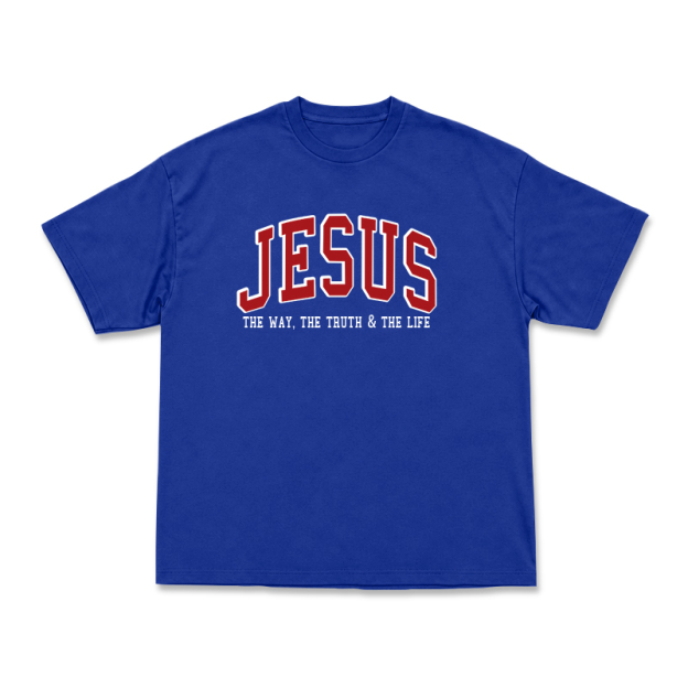 Jesus The Way The Truth & The Life Print T-Shirt - Blue - US16-18(2XL) - image 8