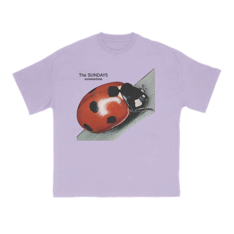 Ladybug Funny Print T-shirt - Purple - US16-18(2XL) - image 11