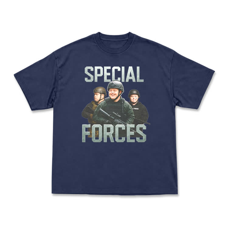 Vintage Special Forces Graphic T-Shirt - Navy Blue - US16-18(2XL) - image 10