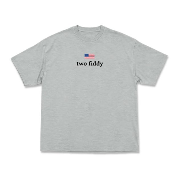 Two Fiddy American Flag Graphic T-Shirt - Grey - US16-18(2XL) - image 14