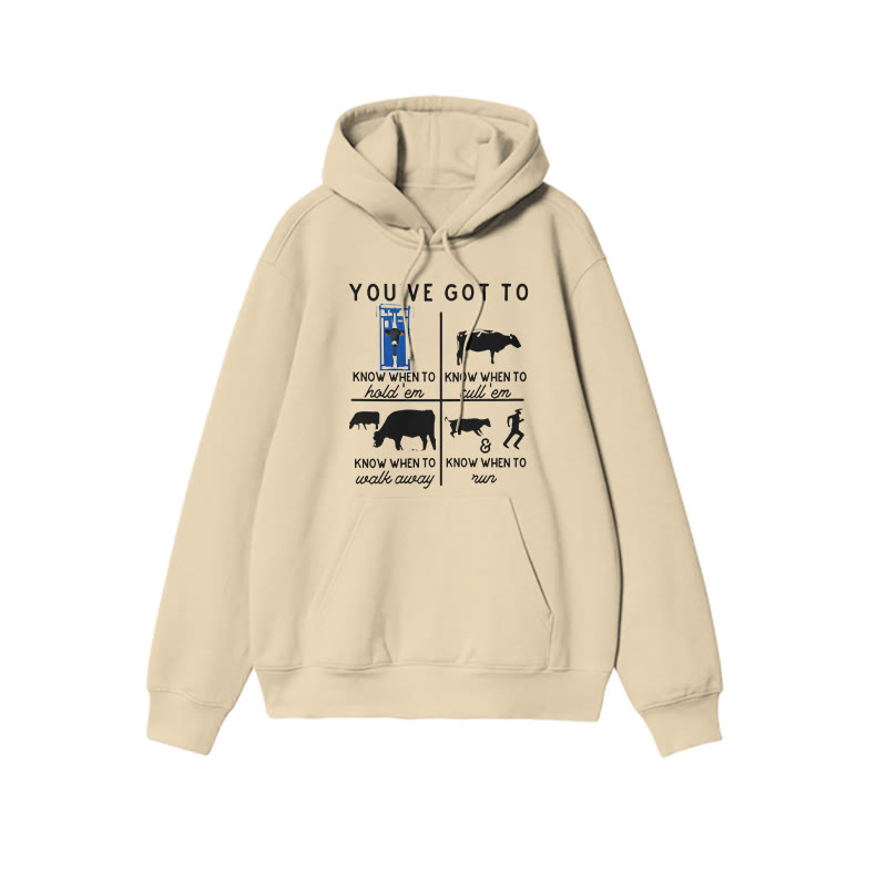 Now When To Run Cow Print Hoodie - Apricot - US16-18(2XL) - image 4
